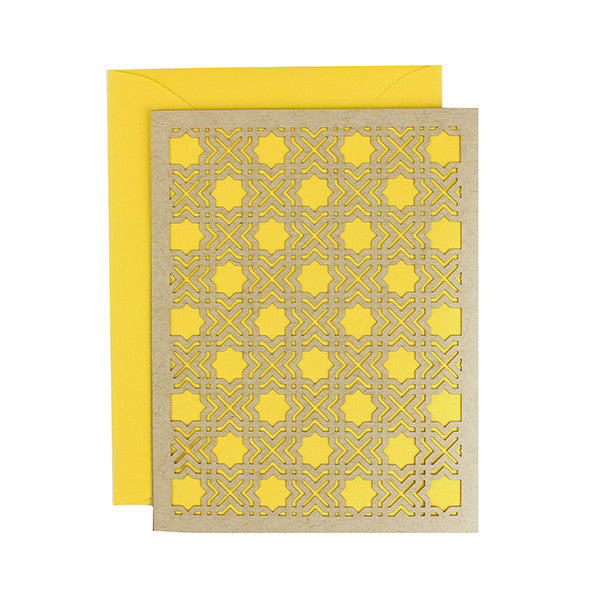Daffodil Geometric Laser Cut Card