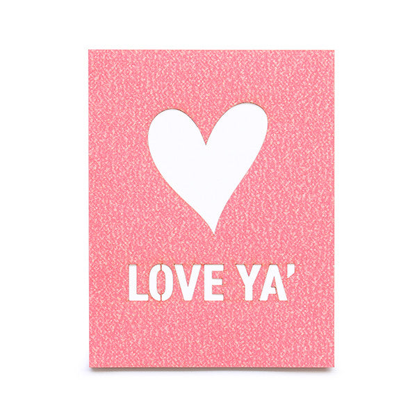Love Ya' Glitter Card