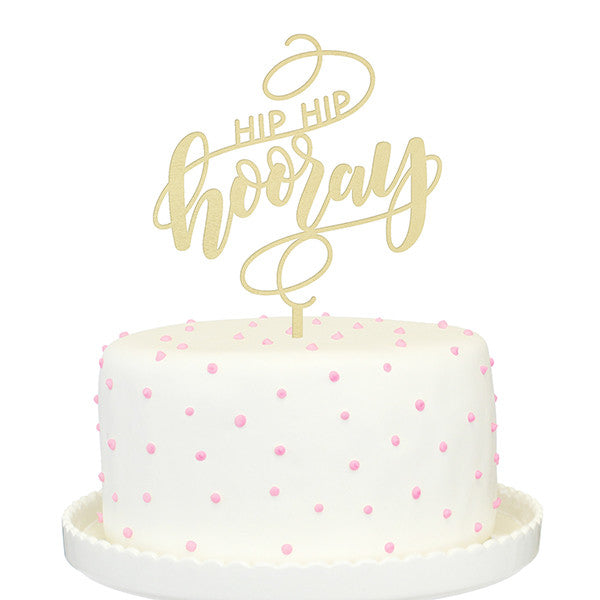 Hip Hip Hooray Cake Topper