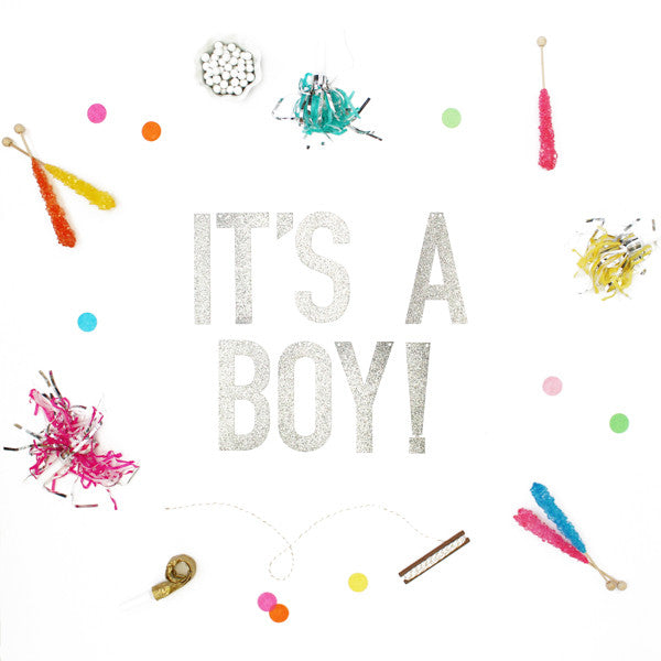 IT'S A BOY! Glitter Banner