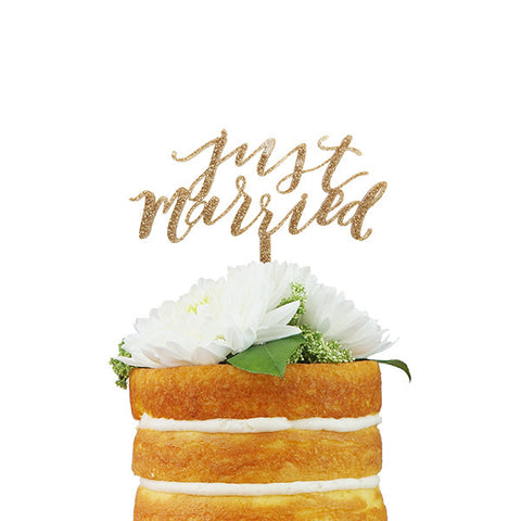 Just Married Cake Topper