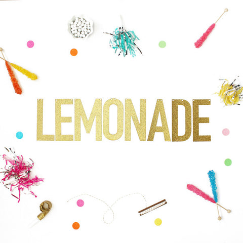LEMONADE Glitter Banner