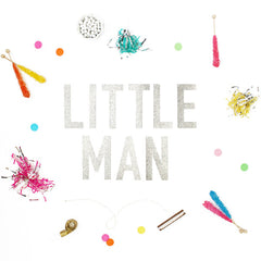 LITTLE MAN Glitter Banner