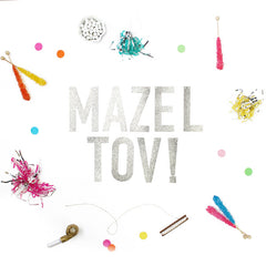 MAZEL TOV! Glitter Banner
