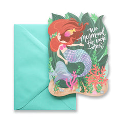 Mermaid For Each Other Die Cut Card