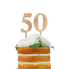 Wood Number Stakes Cake Topper