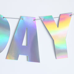 Holographic Foil Happy Birthday! Banner