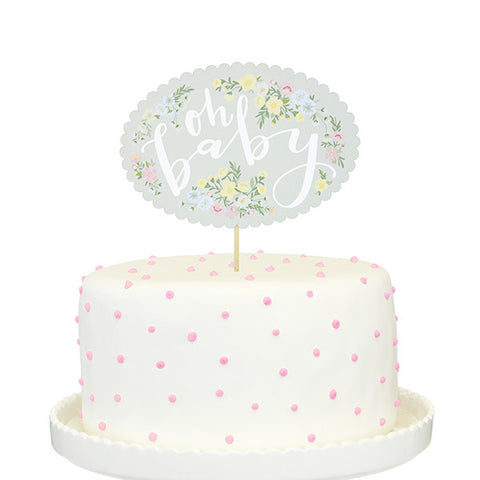 Oh Baby Printed Cake Topper