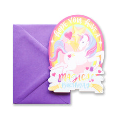 Magical Birthday Unicorn Die Cut Card