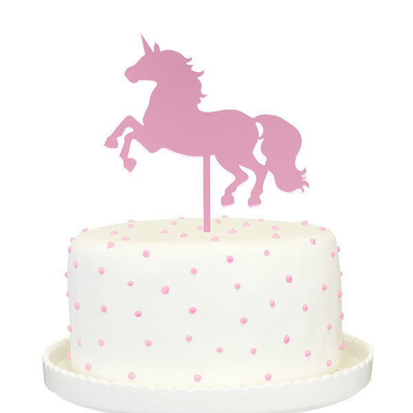 Unicorn Pink Mirror Cake Topper