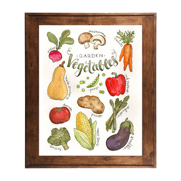 Watercolor Vegetable Art Print