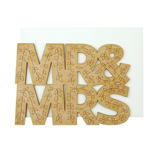 Mr & Mrs Thick Wood Card