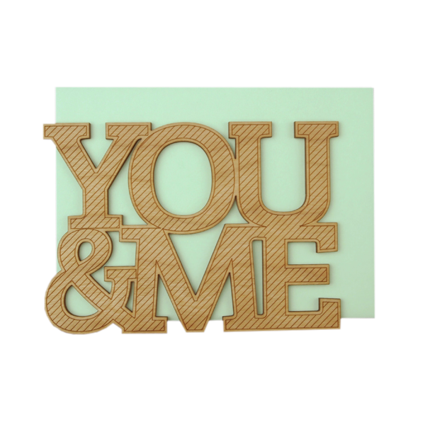 You & Me Thick Wood Card